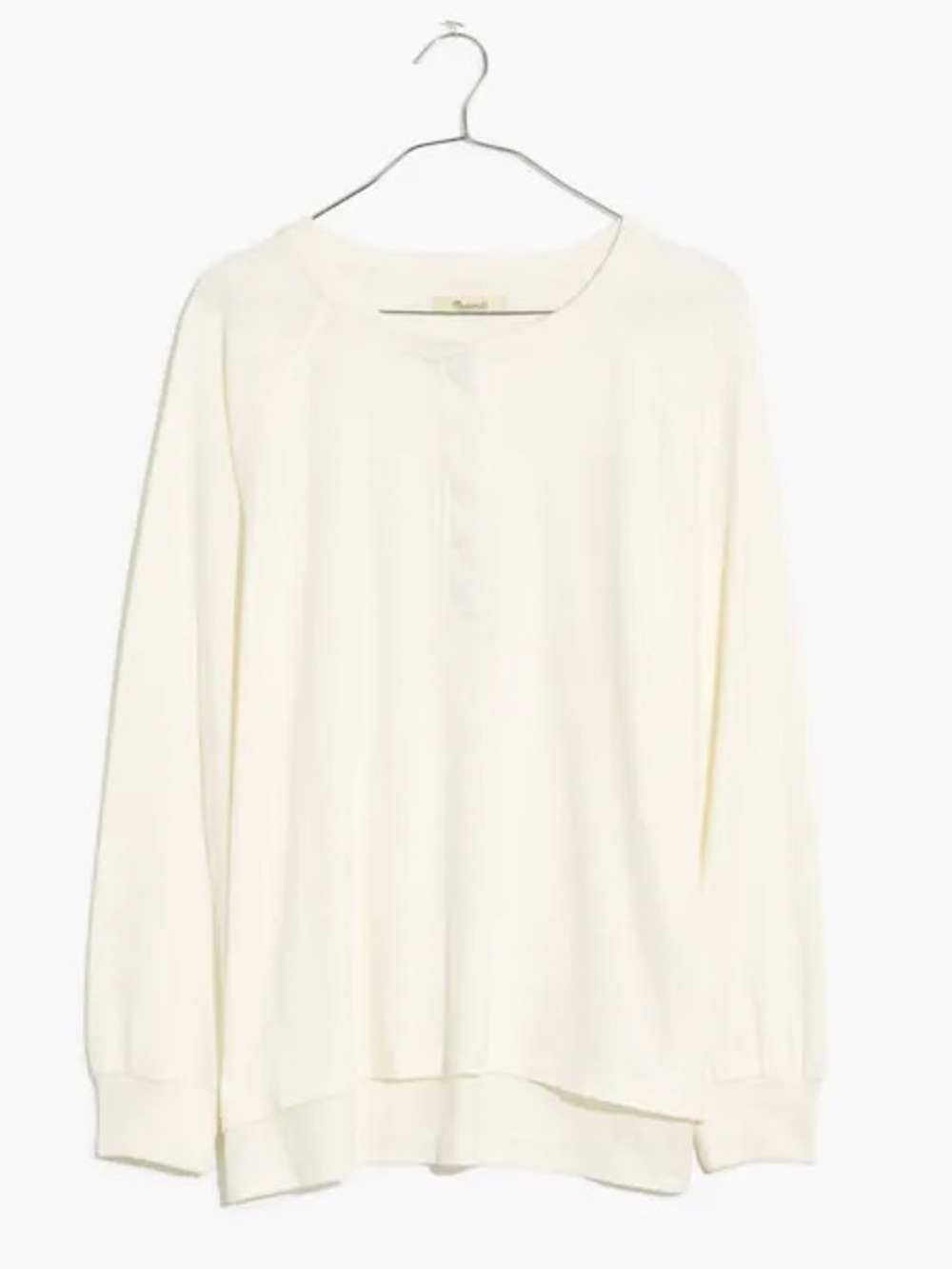 Madewell (Re)sourced Cotton Henley Relaxed Tee | Lighthouse | Size S